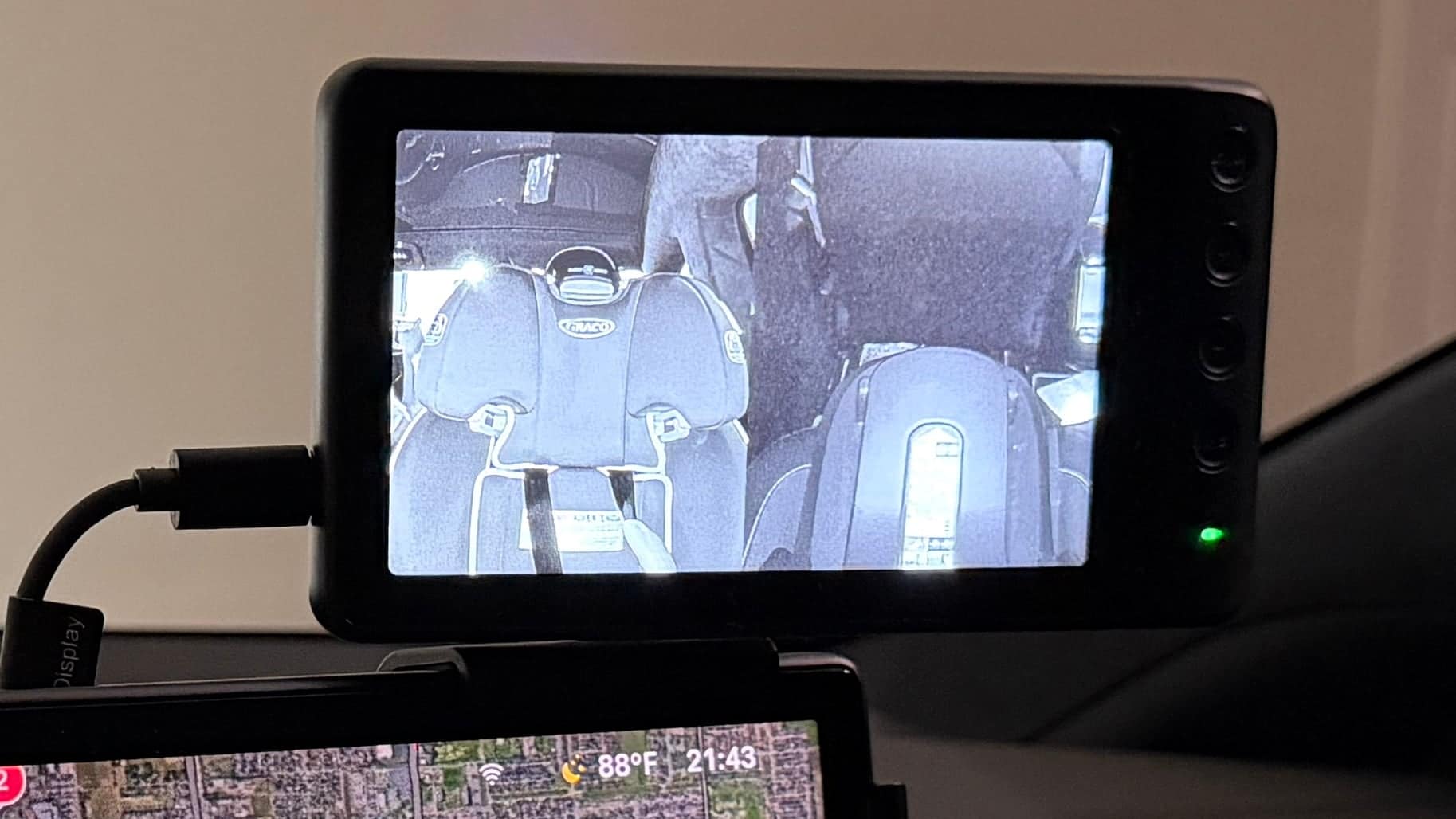 WEMOH dual baby car camera for parents with two young children